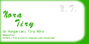 nora tiry business card